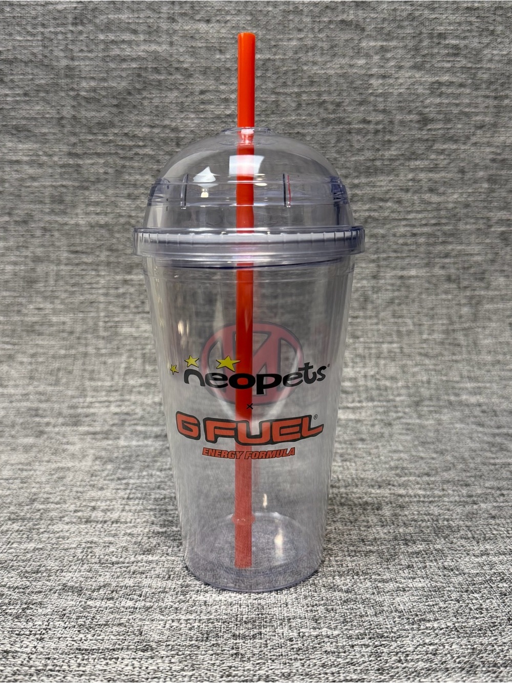 Neopets x G Fuel 2023 Limited Edition Clear Slushie Tumbler Cup With Straw